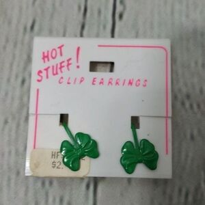 Vintage 90's St Patty's Shamrock Earrings